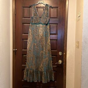 Maxi length Paisley dress